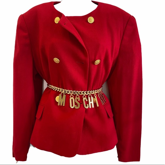 Vintage Jackets & Blazers - Vintage Rena Rowen For SAVILLE Red Wool Jacket 12